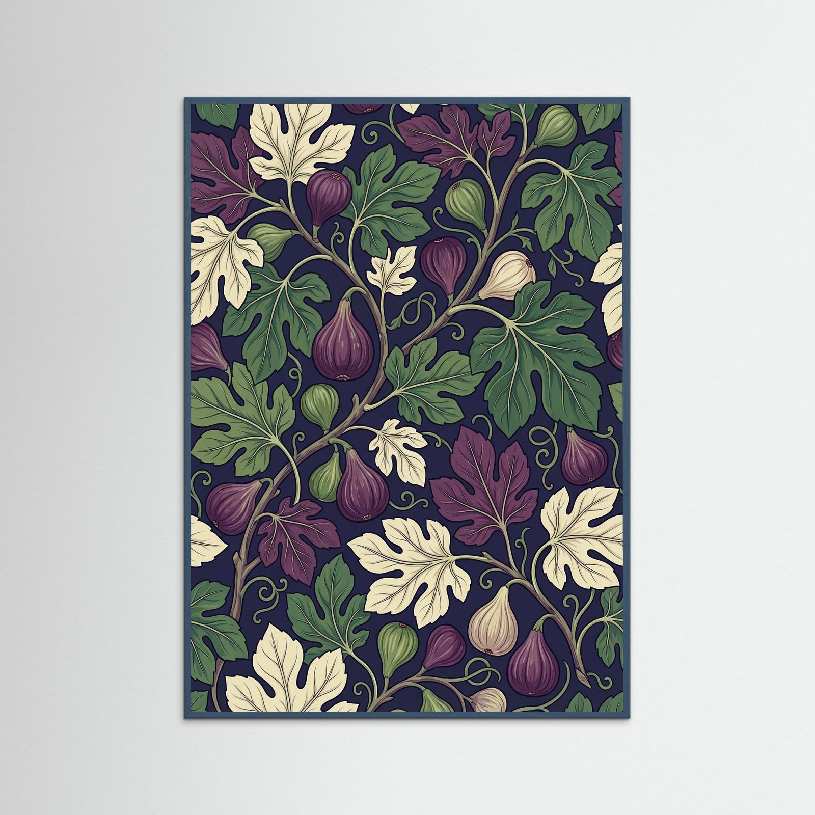 Teal Wood Morrisian Poppies