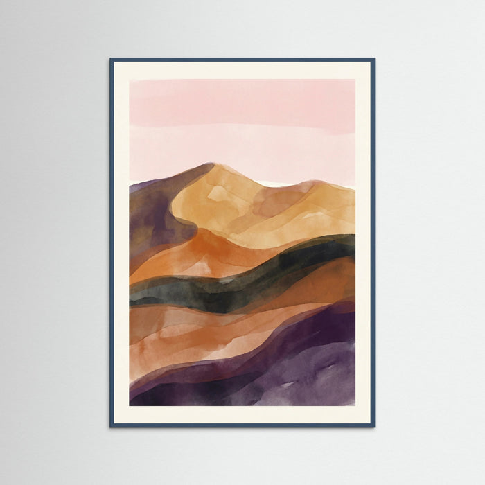 Teal Wood Mountain Layers