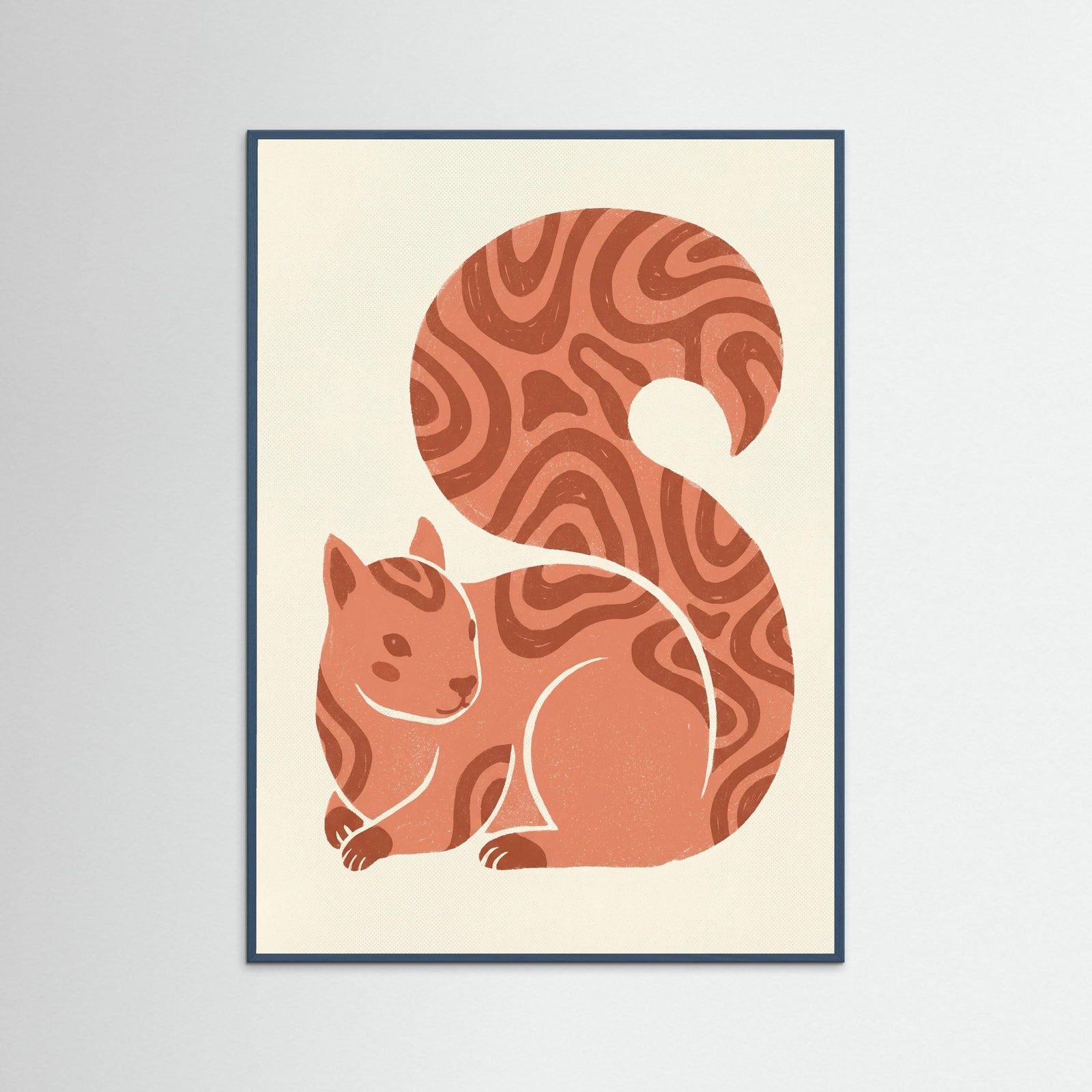 Teal Wood Muted Feline