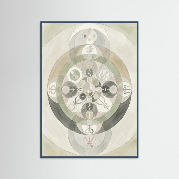 Teal Wood Mystic Geometric Harmony