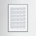 Plakat Navy Blue Howdy – plakat i druk artystyczny