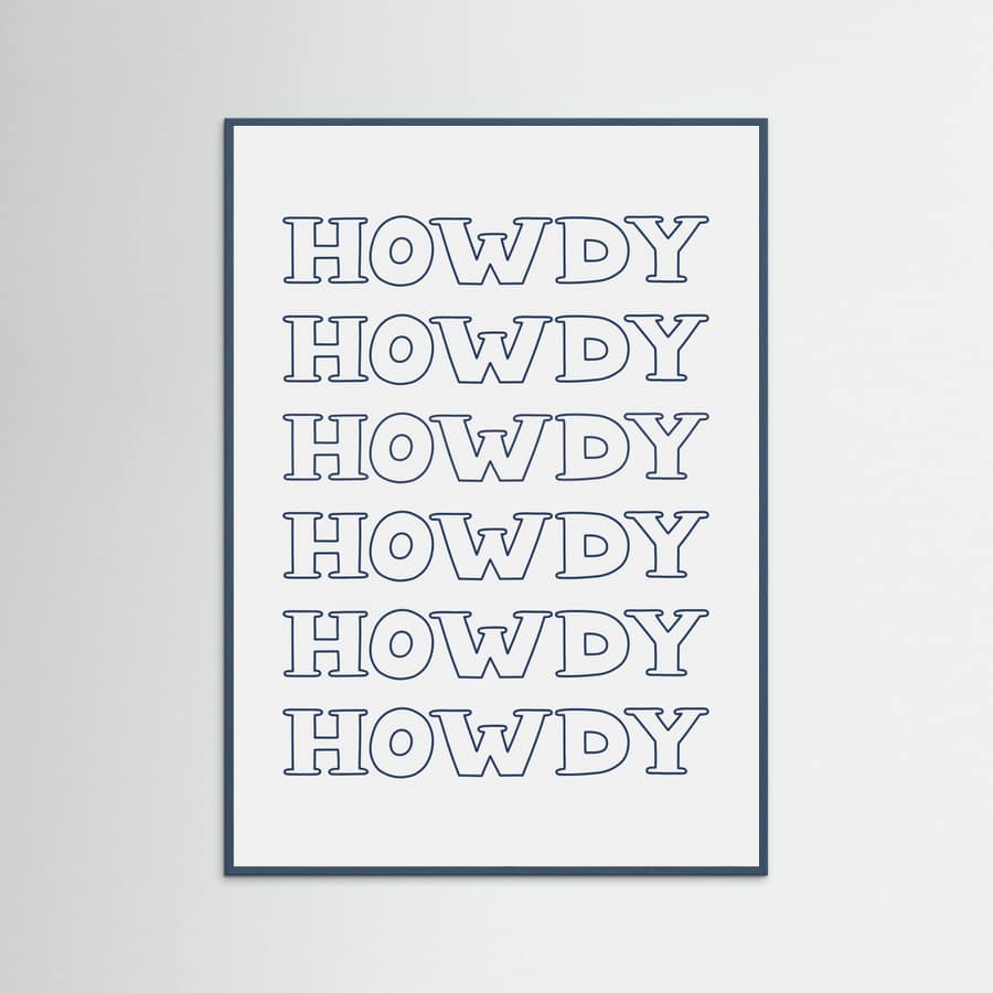 Plakat Navy Blue Howdy – plakat i druk artystyczny
