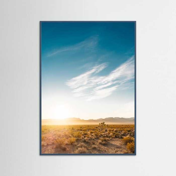 Teal Wood Nevada Desert Sunrise Poster