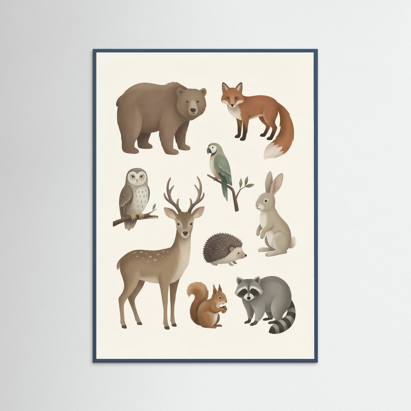 Teal Wood Nordic Alphabet Art