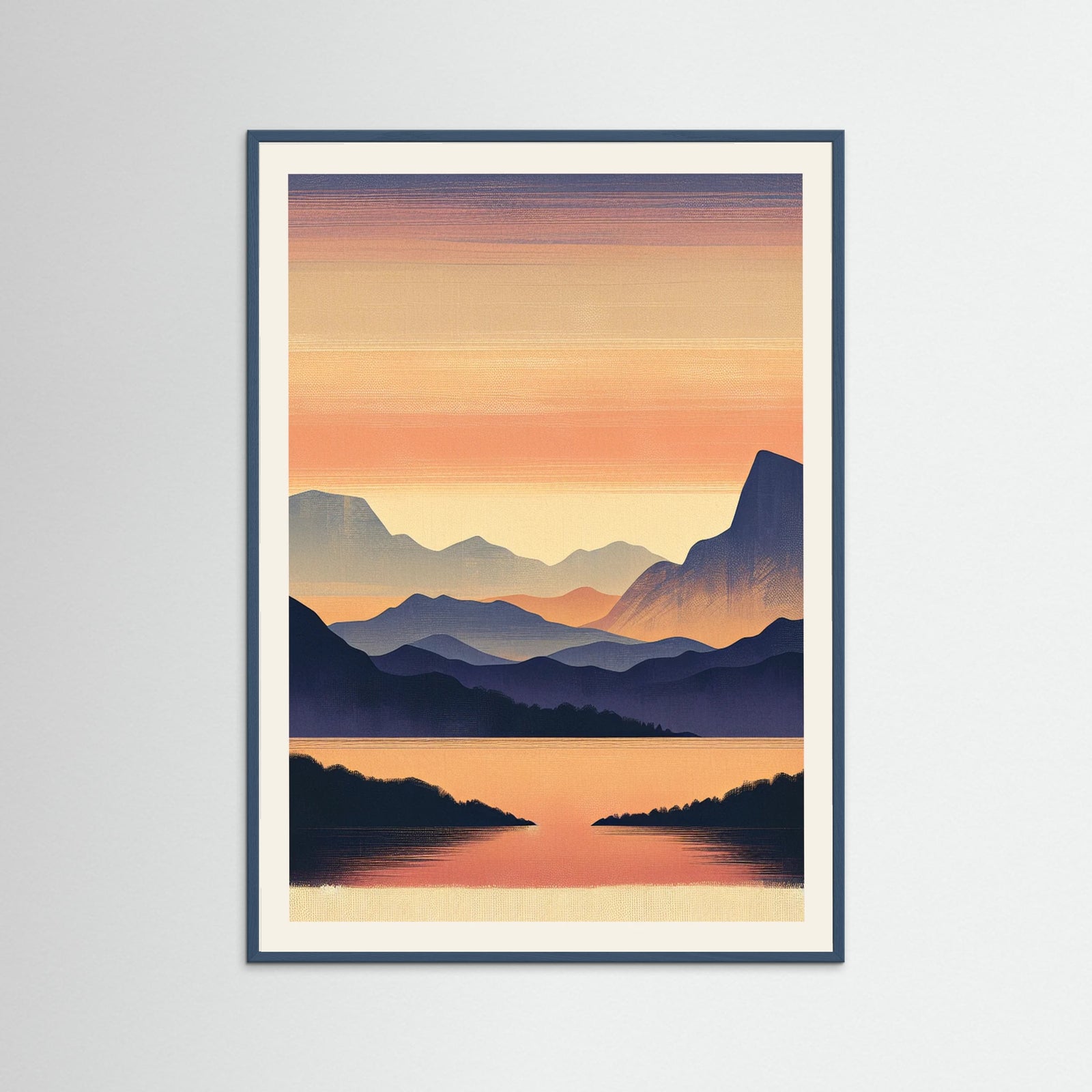 Teal Wood Nordic Sunset