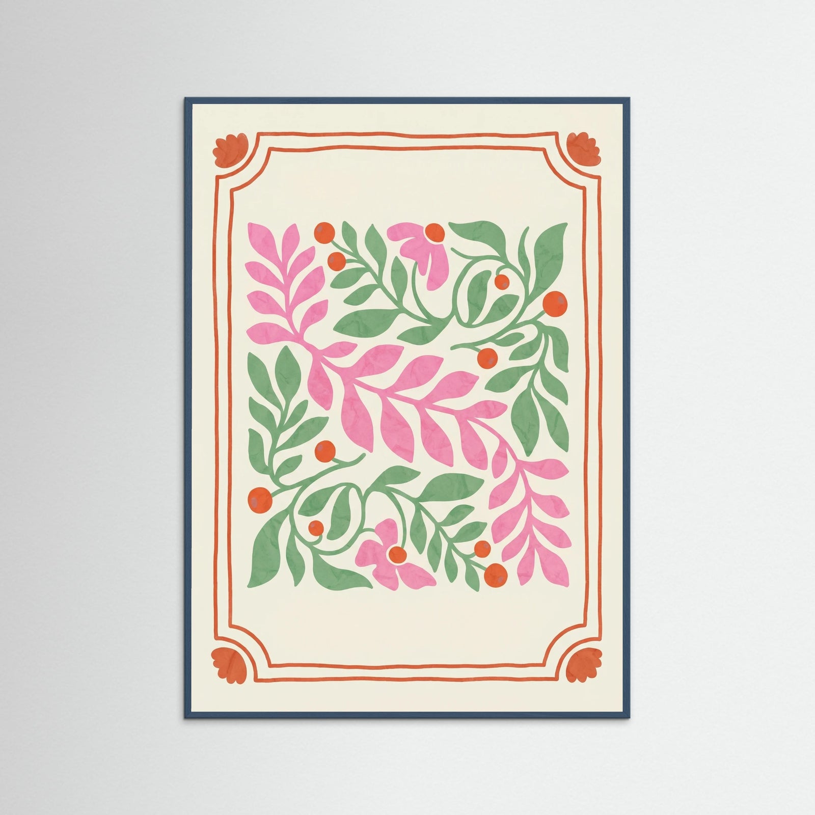 Teal Wood Nostalgic Pink Bloom