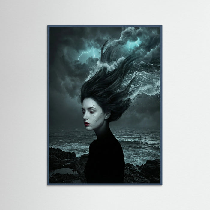 Teal Wood Ocean Muse