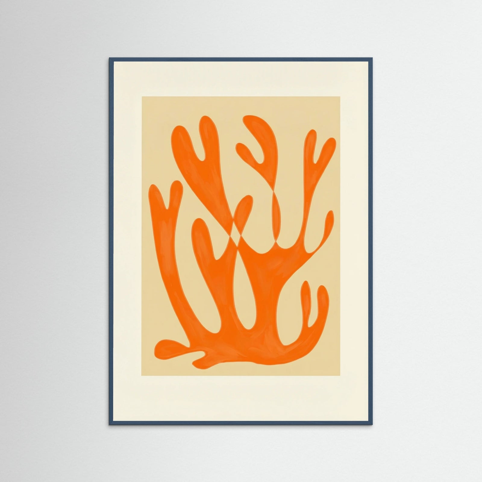 Teal Wood Orange Anemone Flow