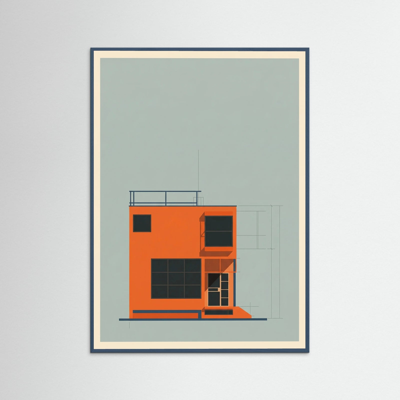 Teal Wood Orange Architecture