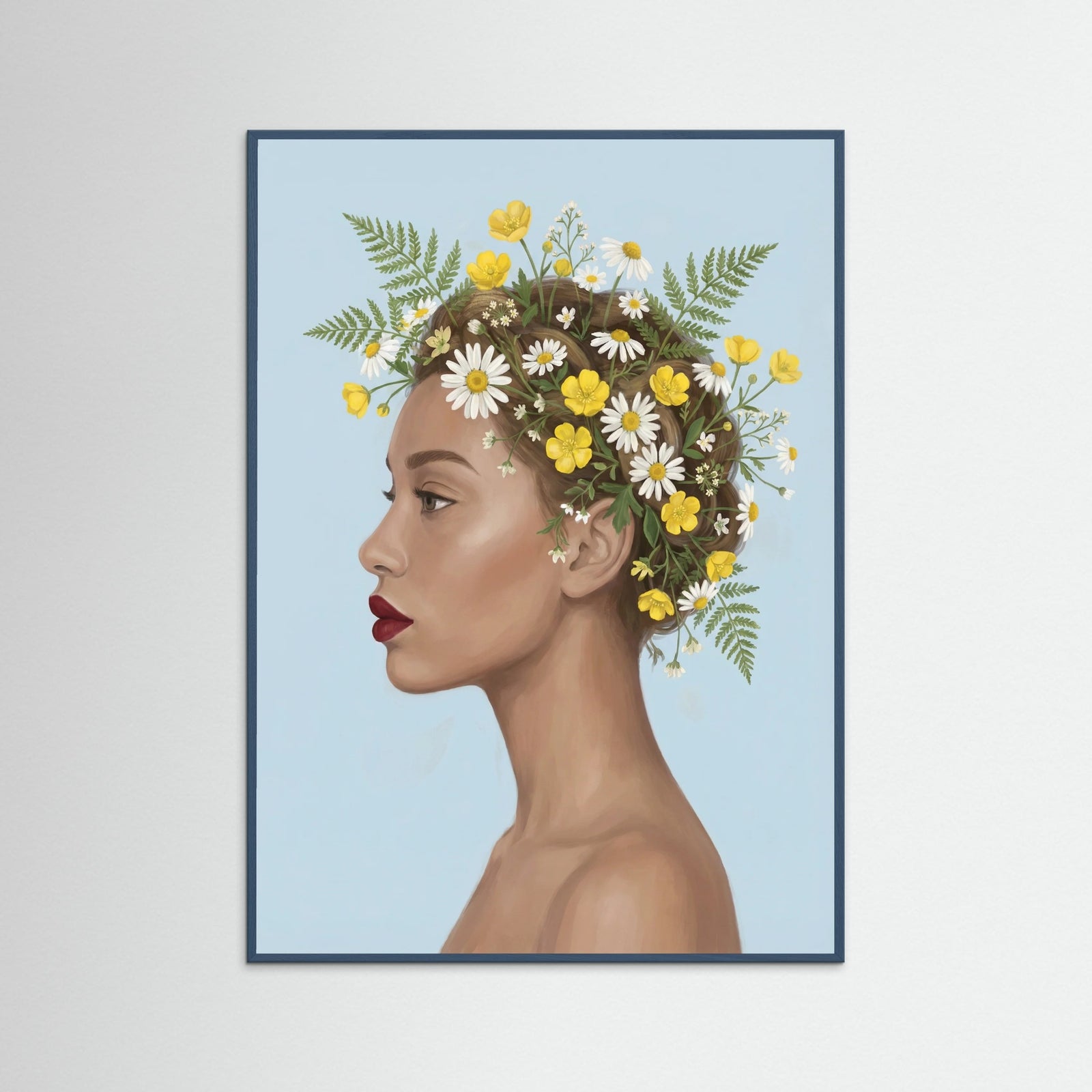 Teal Wood Orchid Woman Portrait