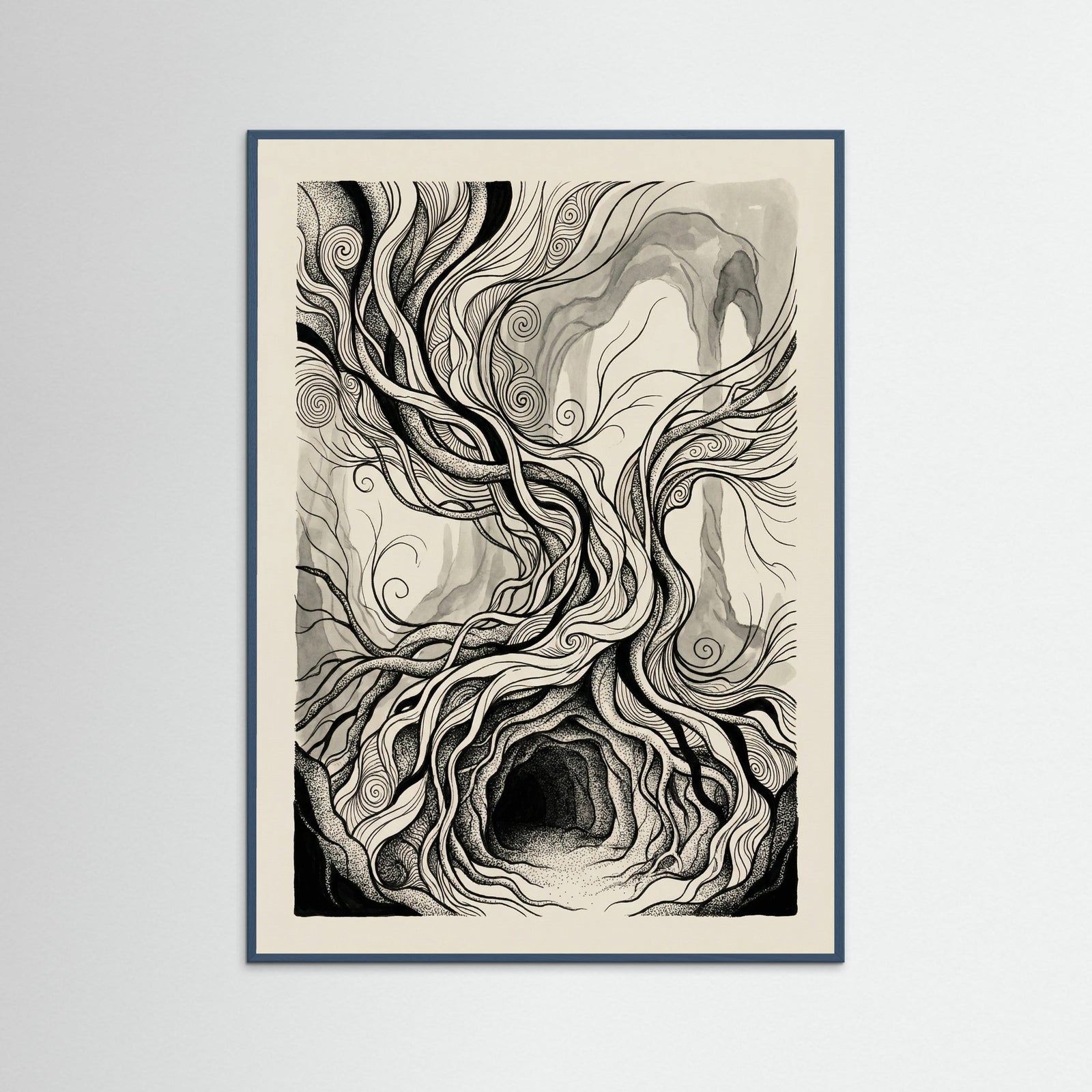 Teal Wood Organic Entanglement