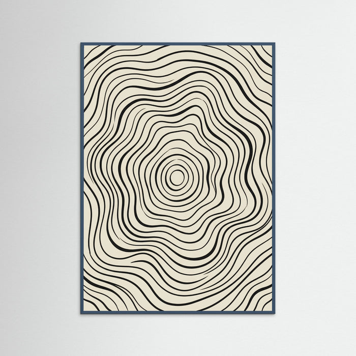 Teal Wood Organic Flow Black