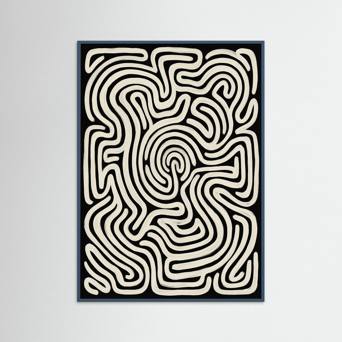 Teal Wood Organic Flow Black