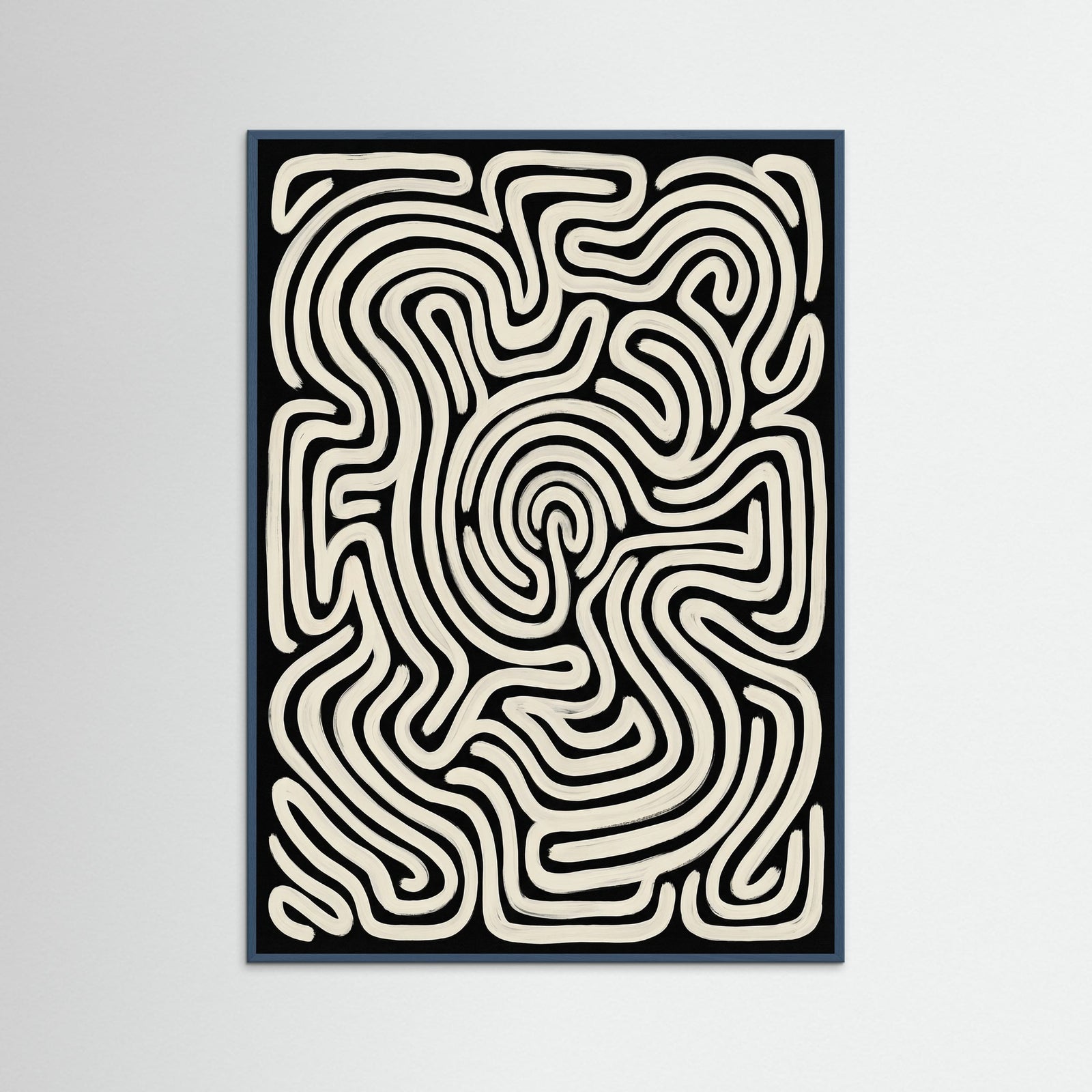 Teal Wood Organic Flow Black