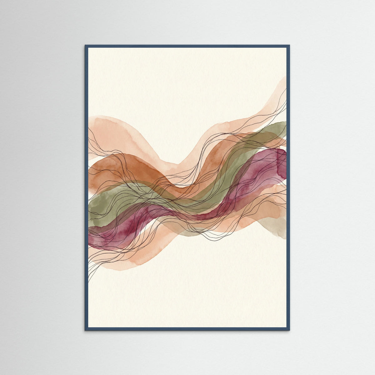 Teal Wood Organic Flow Brown