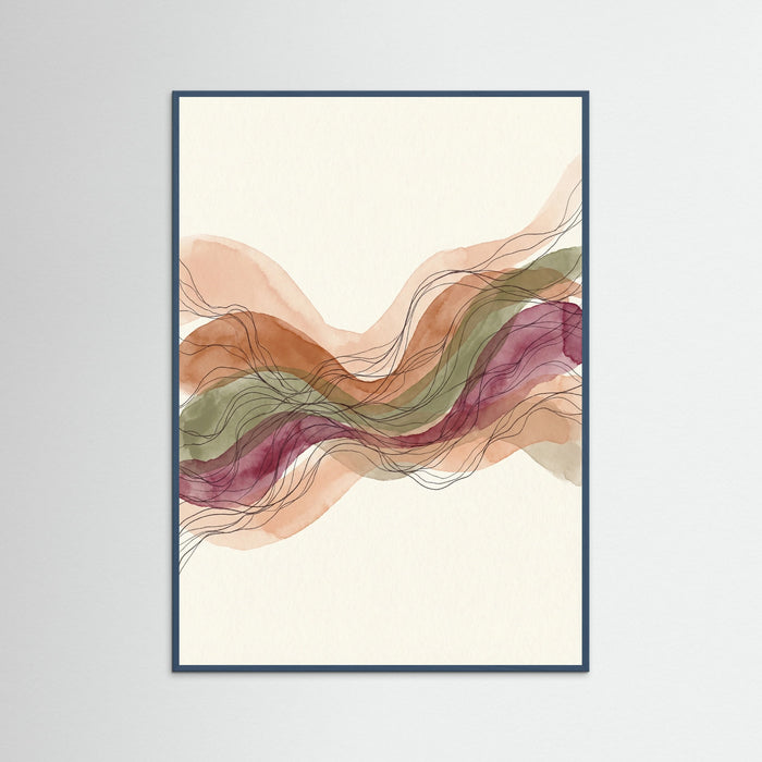 Teal Wood Organic Flow Brown