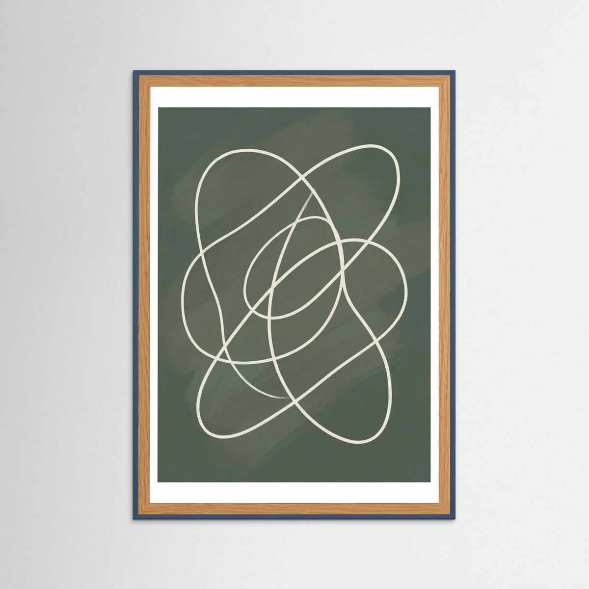 Teal Wood Organic Flow Green