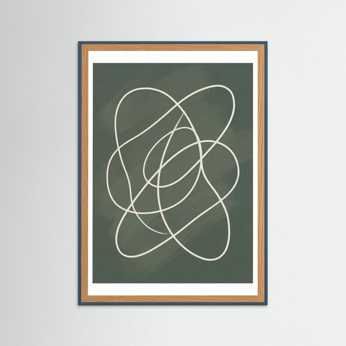 Teal Wood Organic Flow Green