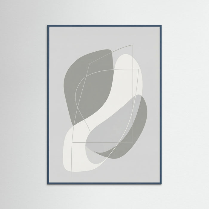 Teal Wood Organic Grey Forms