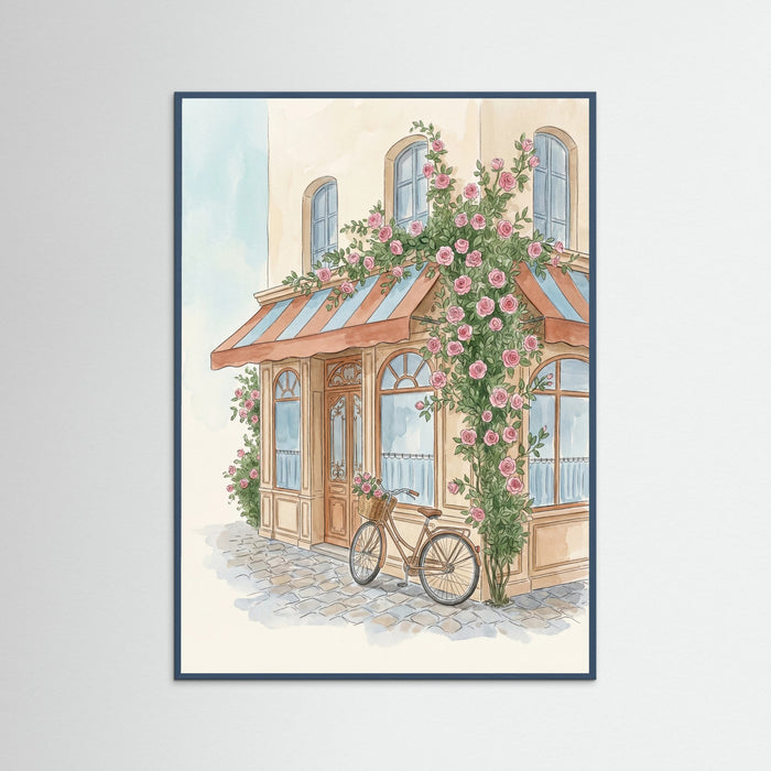 Teal Wood Parisian Rose Building