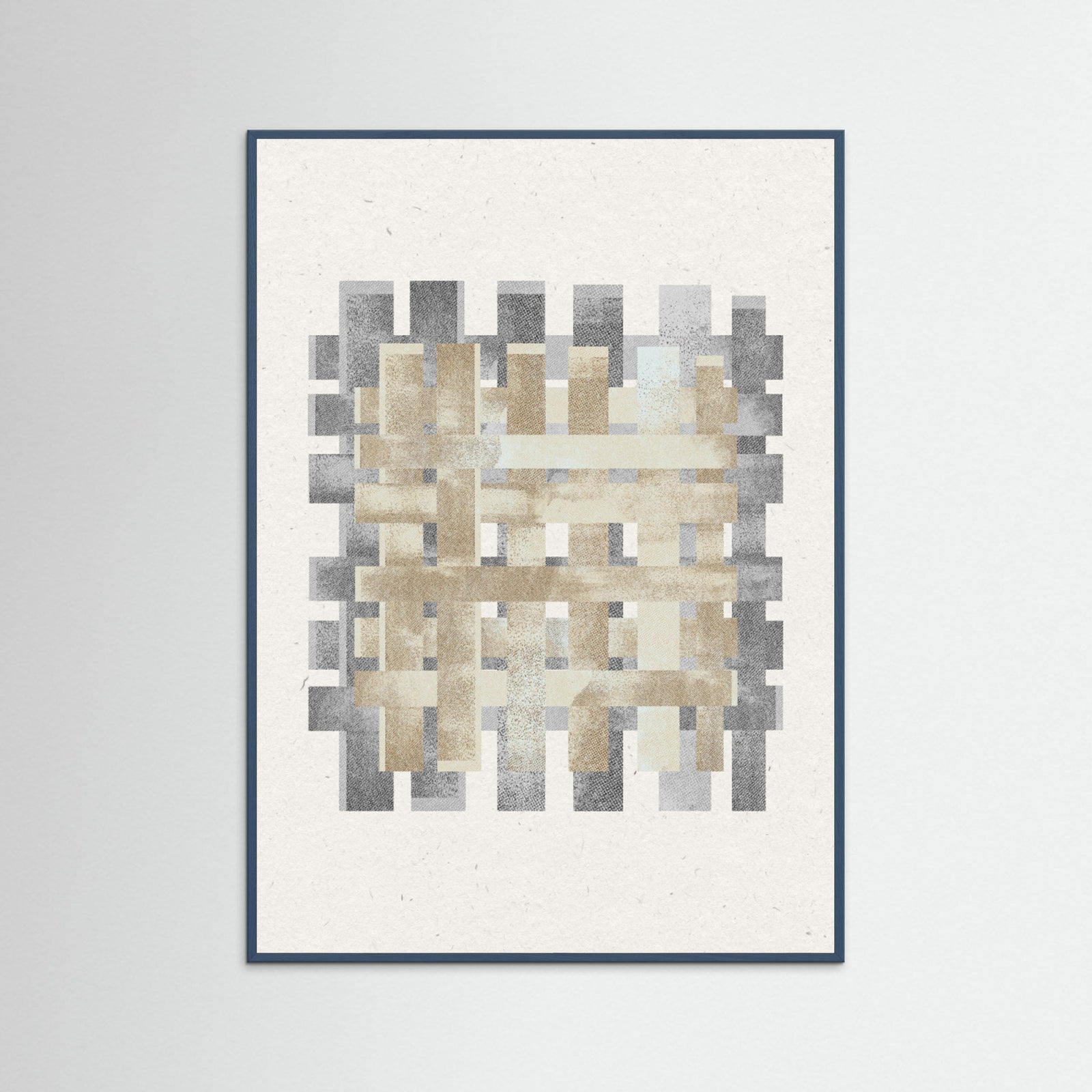 Teal Wood Pattern on Pattern No.2 Poster
