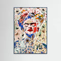 Teal Wood Pattern play no 18 (Frida) Poster