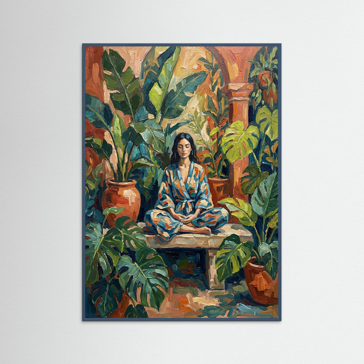Teal Wood Patterned Repose