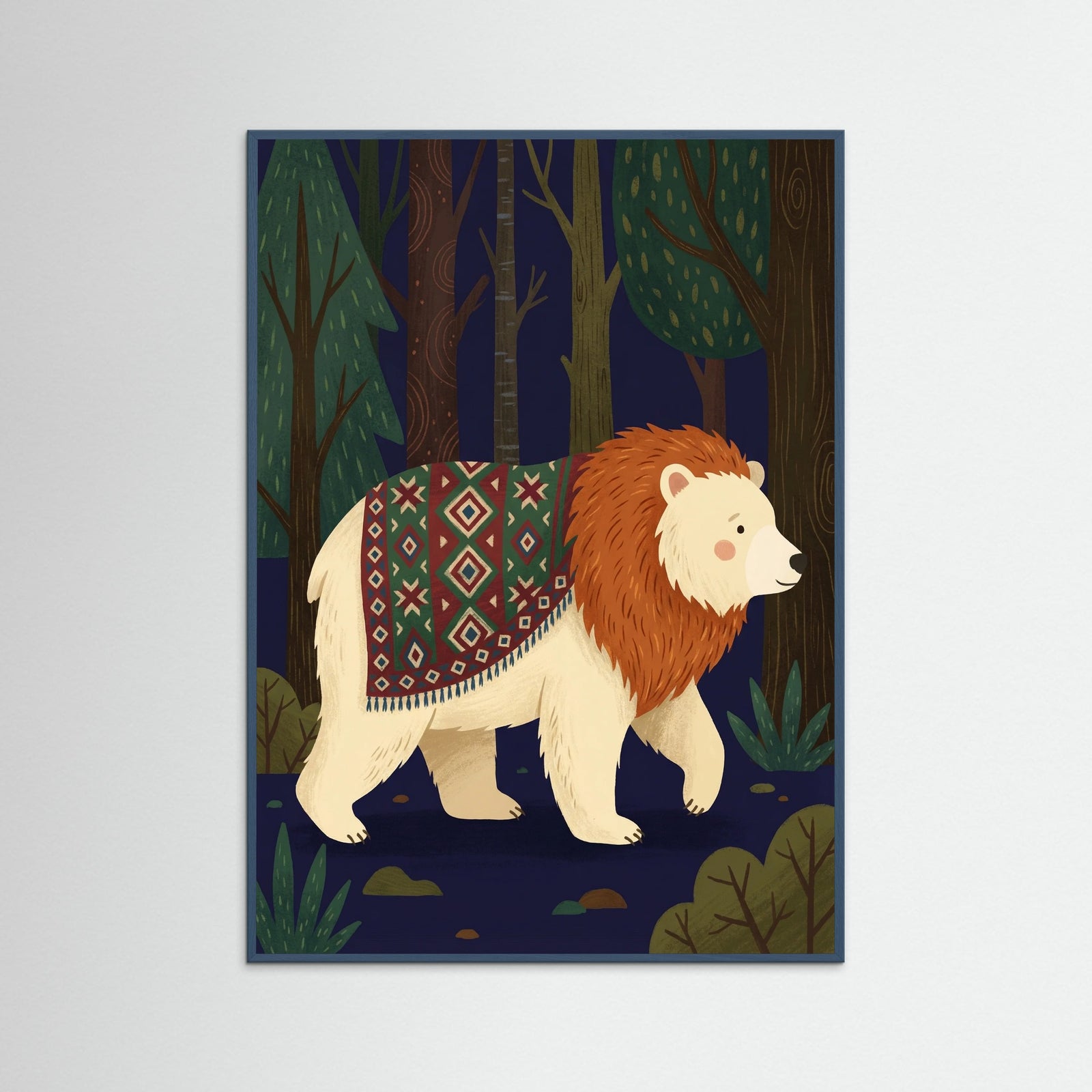 Teal Wood Patterned Steed