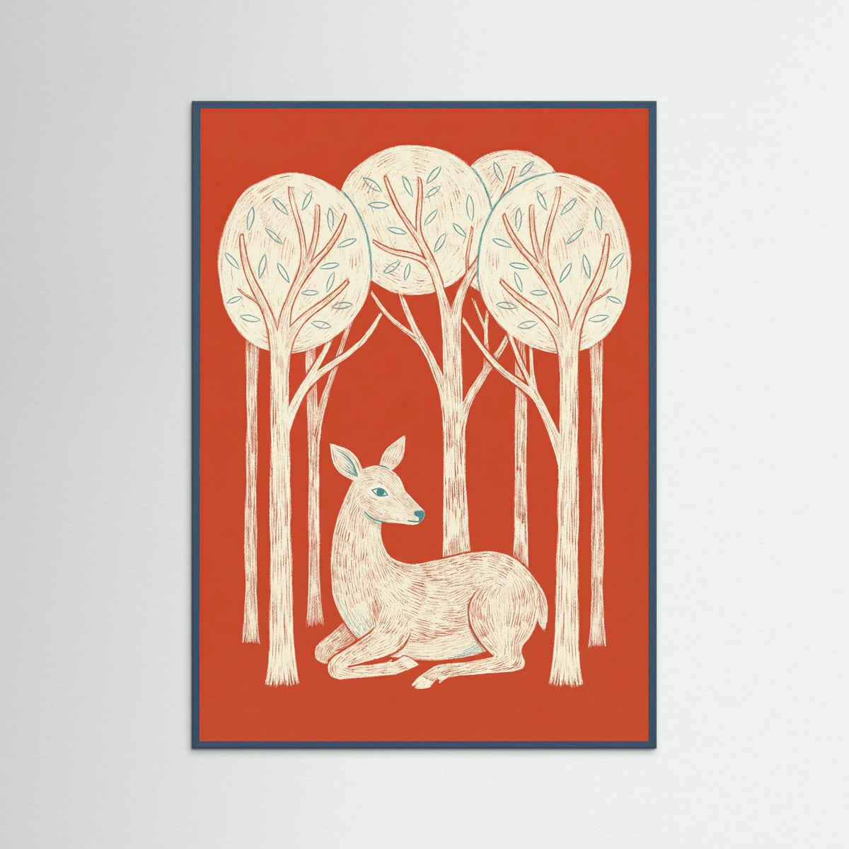 Teal Wood Peaceful Flight