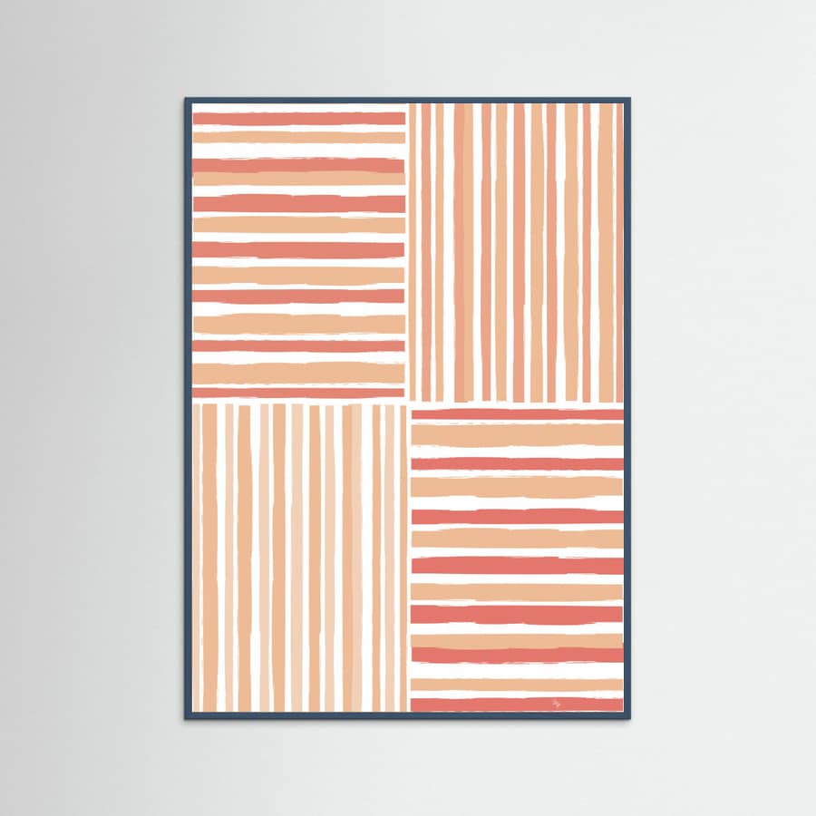 Peach Stripes Poster – Poster und Kunstdruck