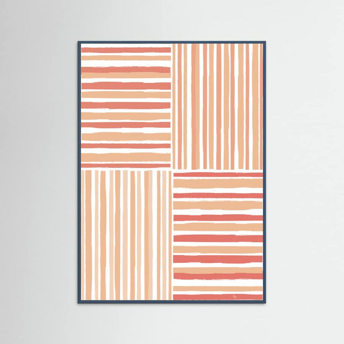 Peach Stripes Poster – Poster und Kunstdruck