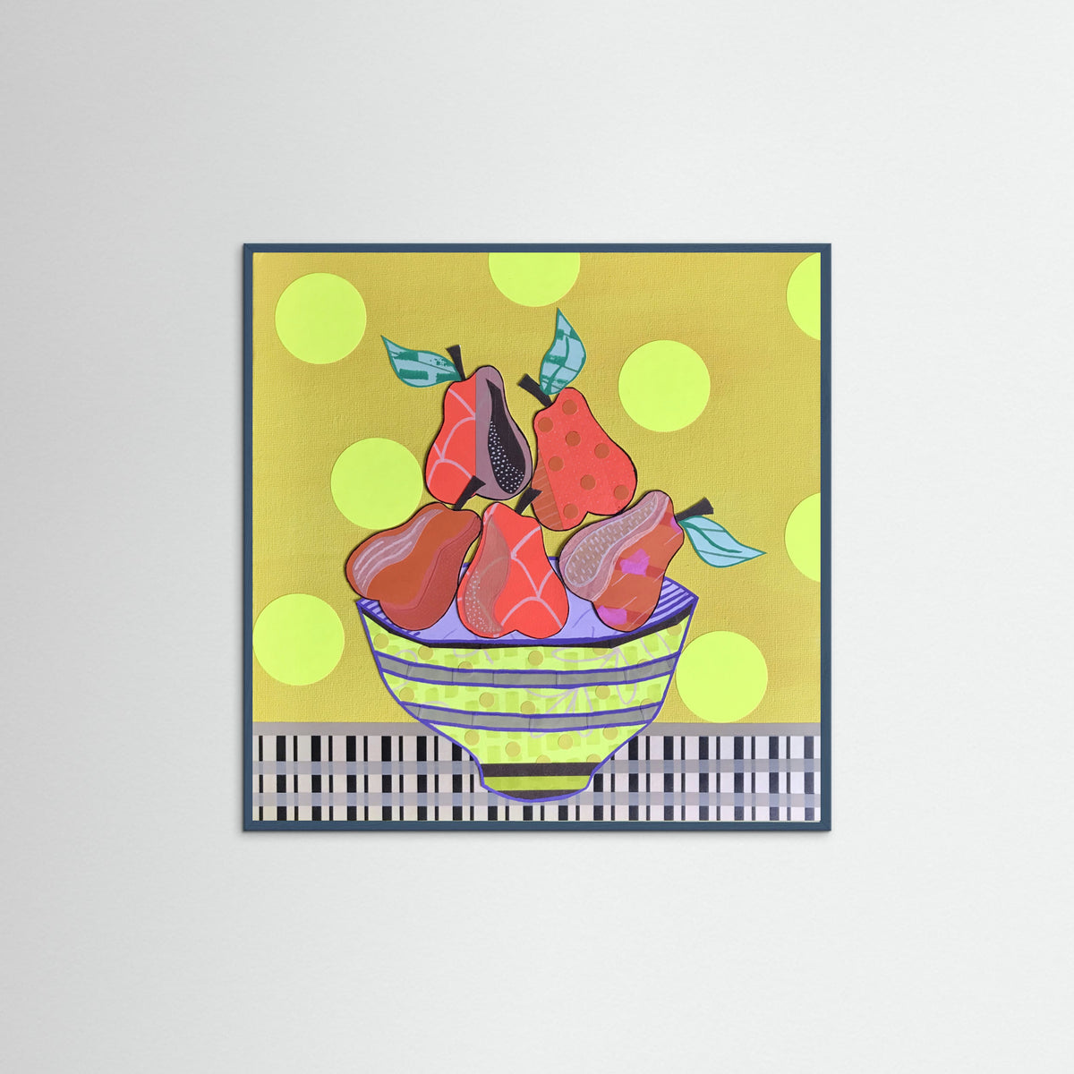 Teal Wood Pears and Tears Poster