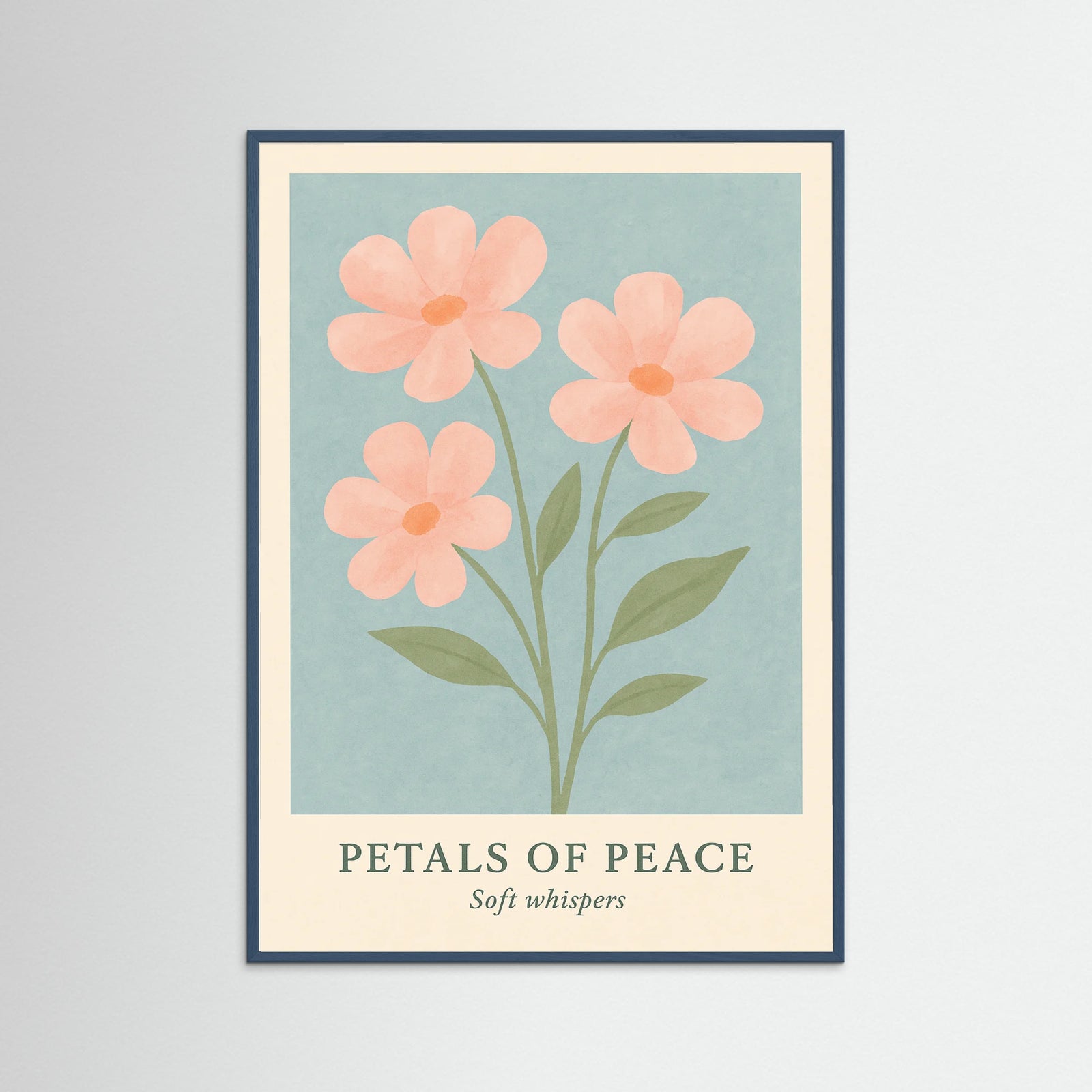 Teal Wood Petals of peace