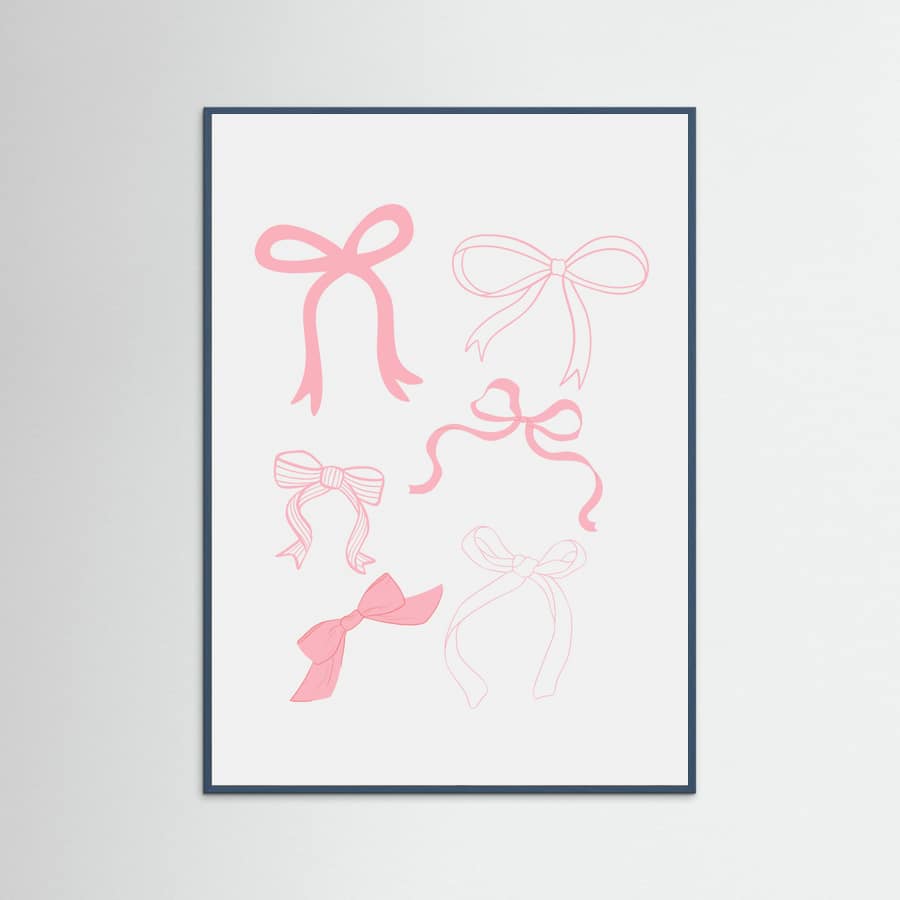 Pink Bows Poster – plakat og kunsttryk