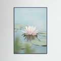 Teal Wood Pink Lotus Serenity