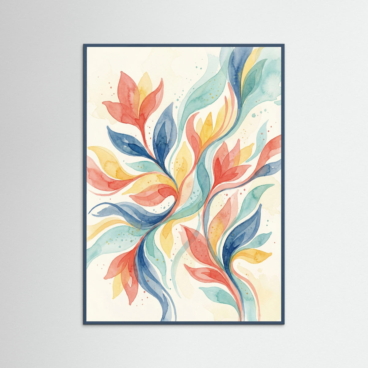 Teal Wood Playful Abstraction