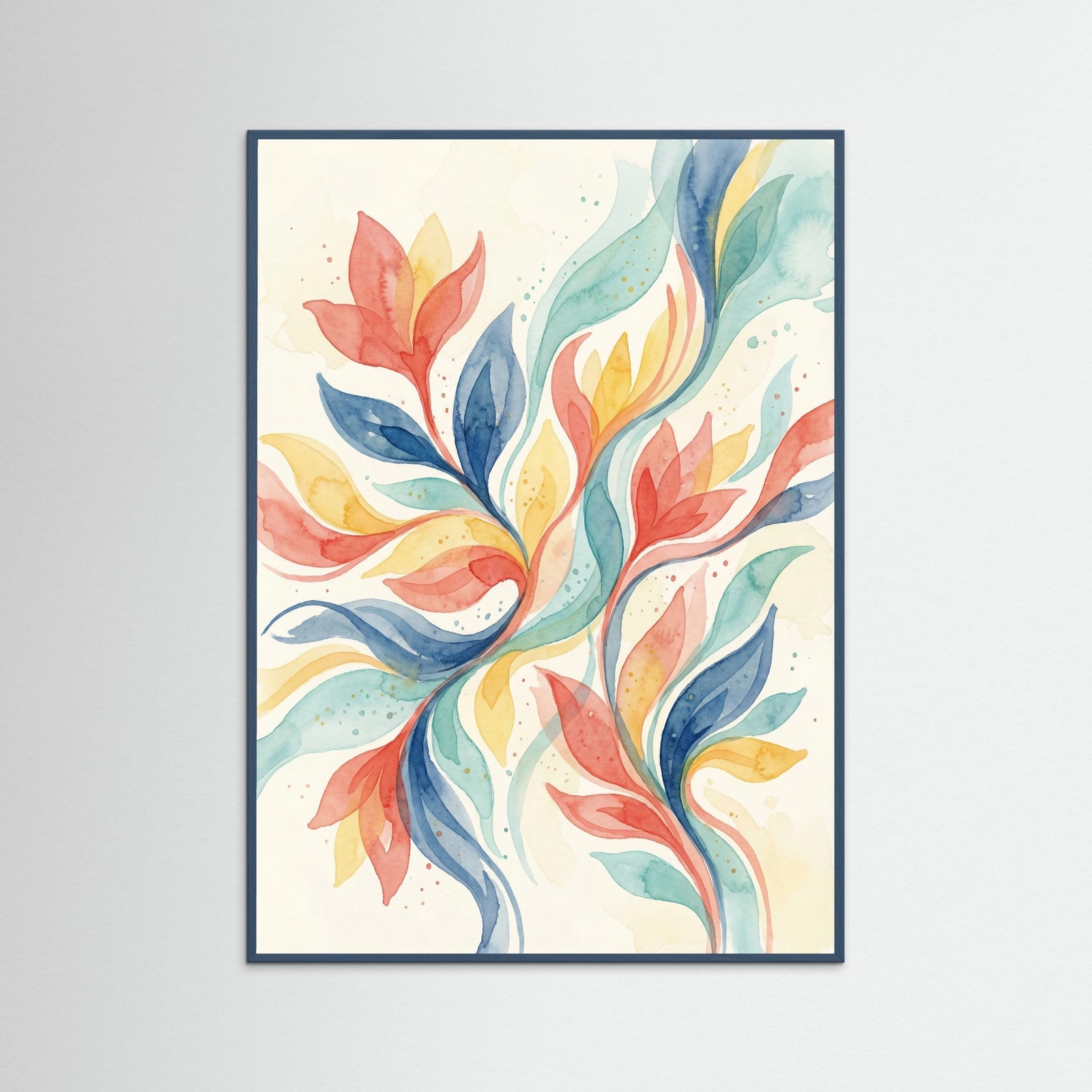 Teal Wood Playful Abstraction