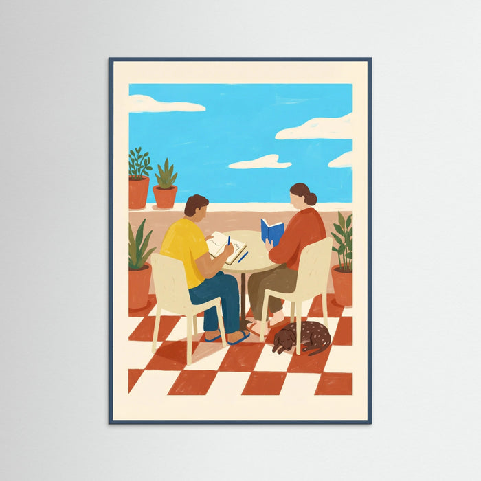 Teal Wood Poolside Companions