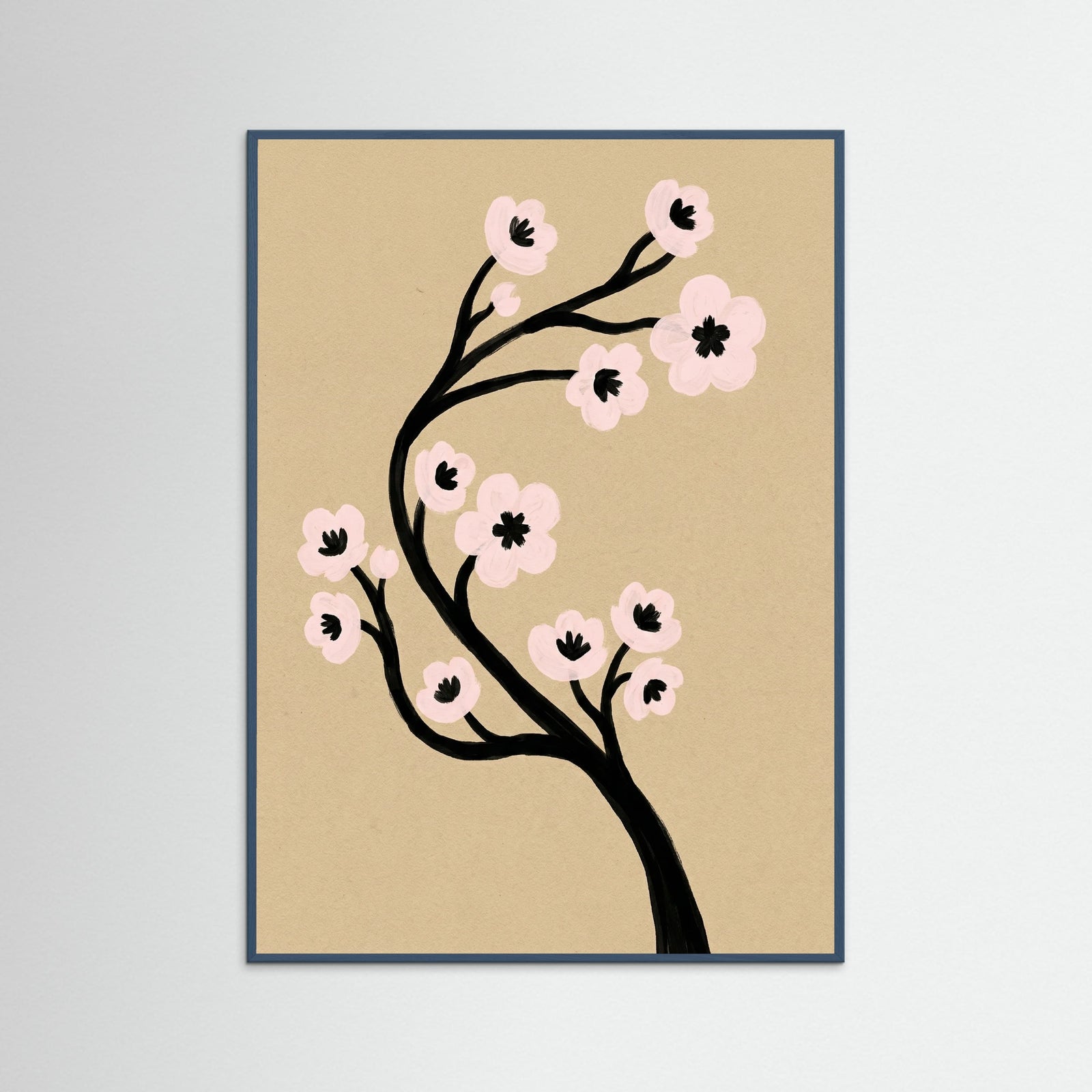 Teal Wood Poppy Silhouette