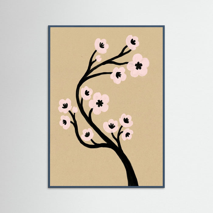Teal Wood Poppy Silhouette