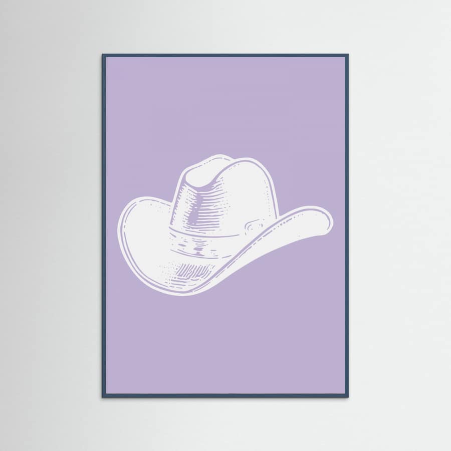 Plakat Purple Cowboy Hat – plakat i druk artystyczny