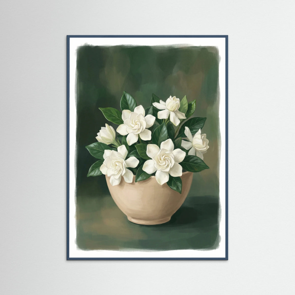 Teal Wood Quiet Blooms