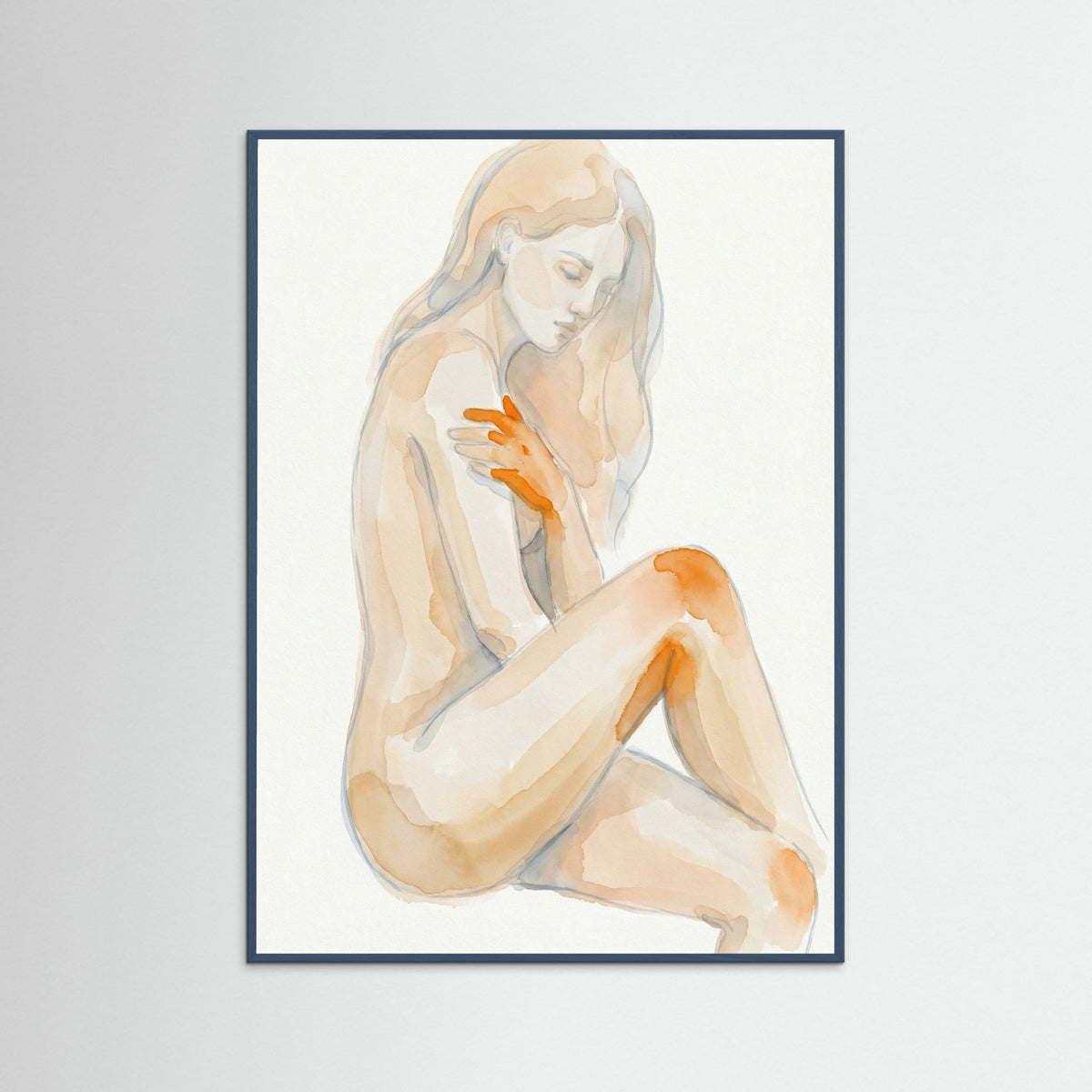 Teal Wood Quiet Contemplation Beige