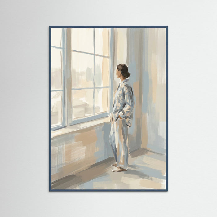 Teal Wood Quiet Contemplation Beige