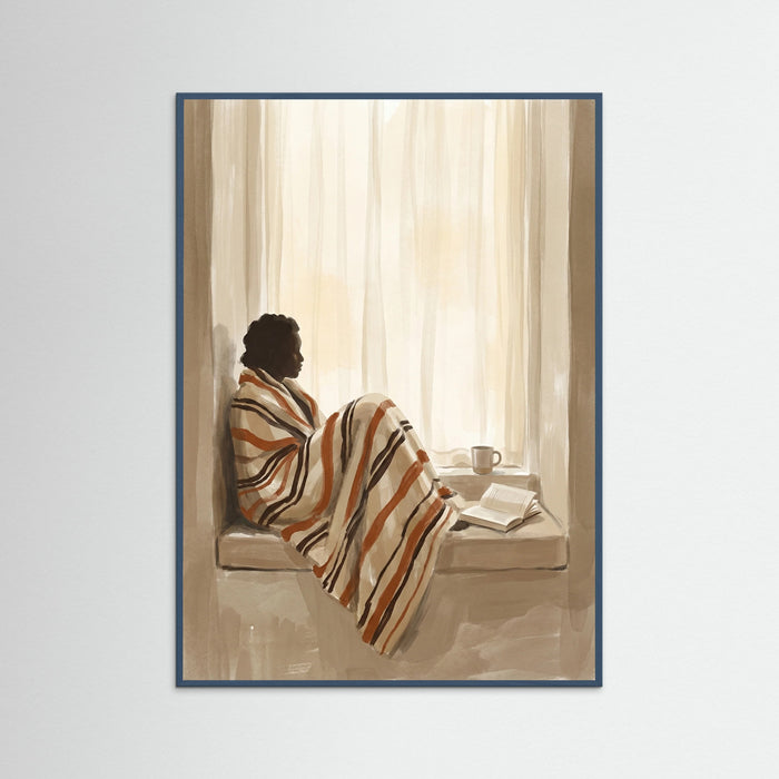 Teal Wood Quiet Morning Read