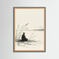 Teal Wood Quiet Reflection Black