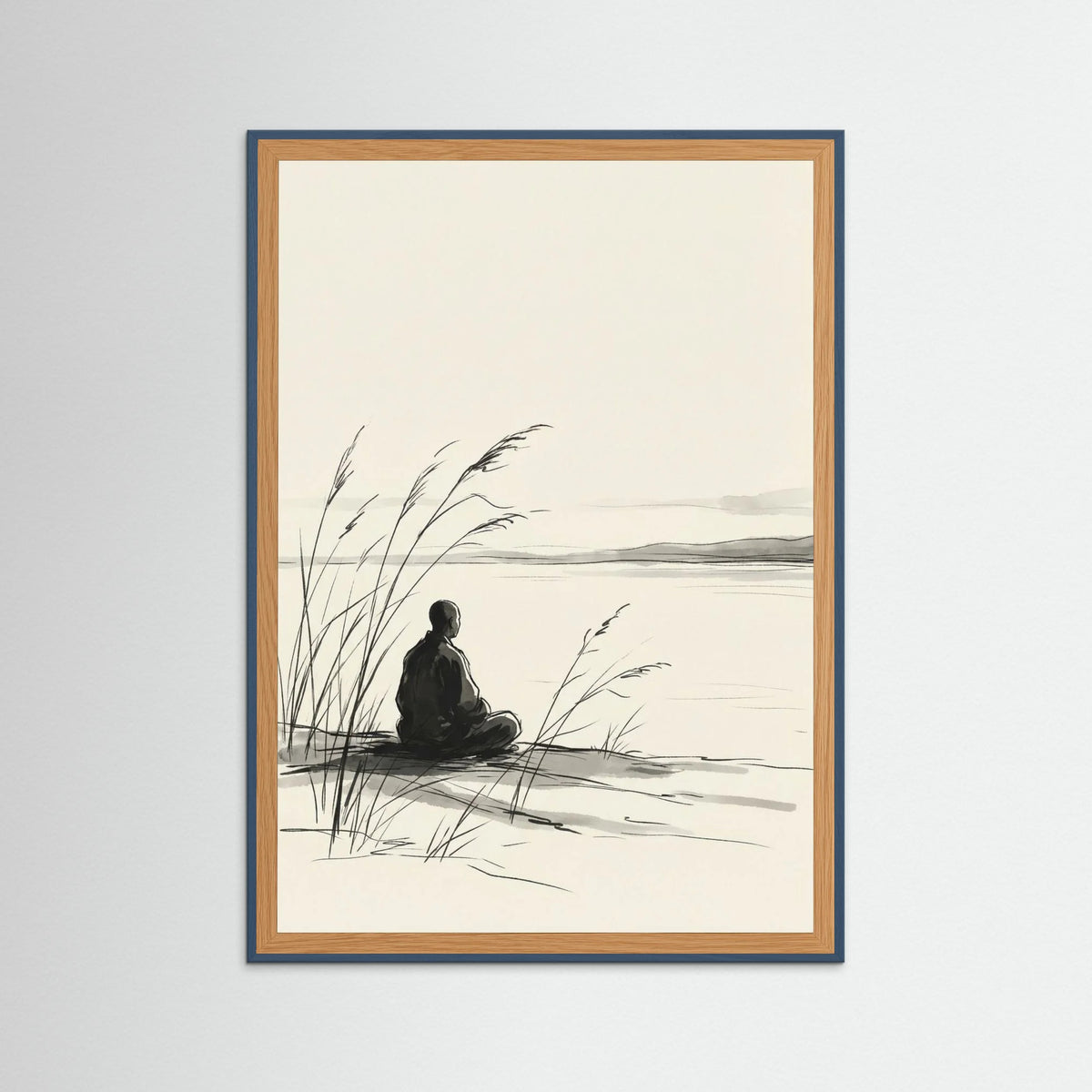Teal Wood Quiet Reflection Black
