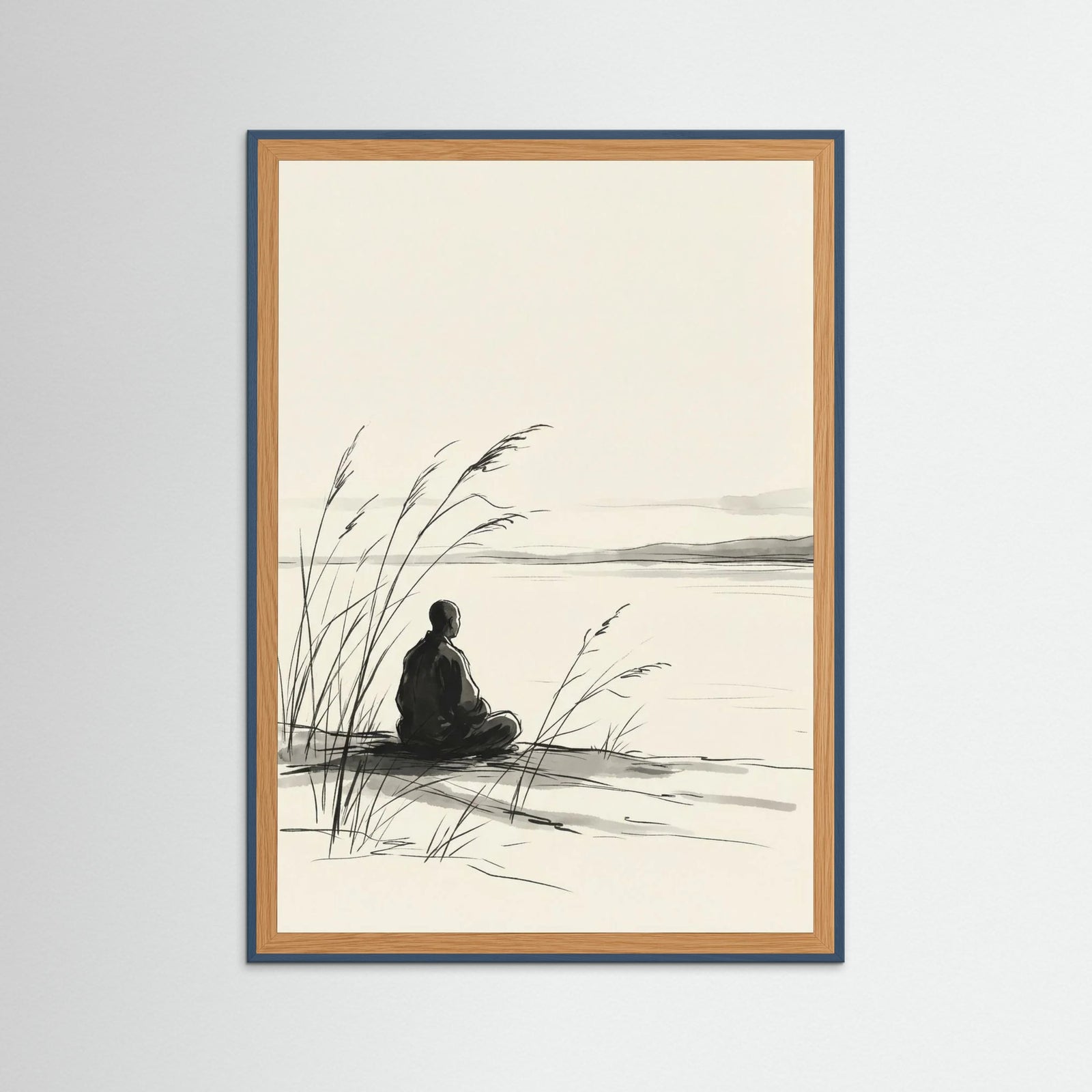 Teal Wood Quiet Reflection Black