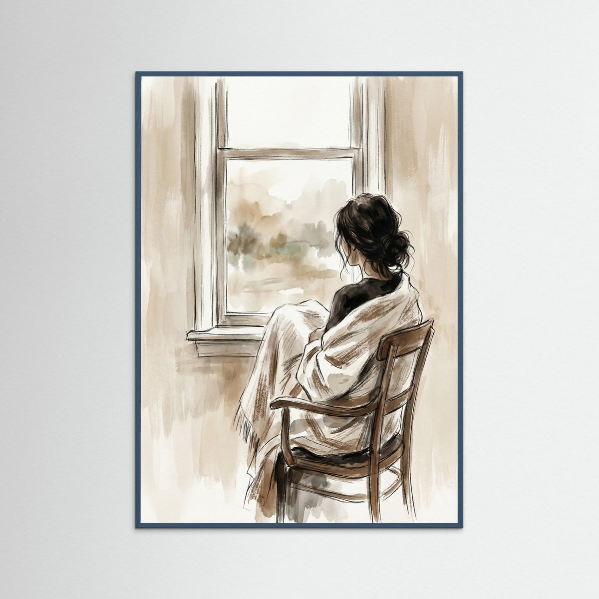 Teal Wood Quiet Repose Beige