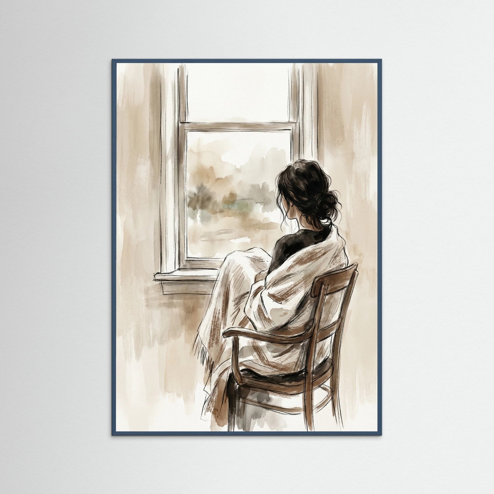 Teal Wood Quiet Repose Beige